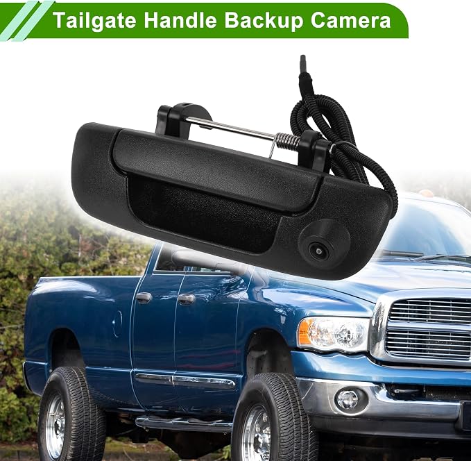 No.55276237AA Tailgate Handle Backup Camera for Dodge for Ram 1500 Pickup 02-08 for Dodge for Ram 2500 Rear View Reversing Park Assist Camera 1 Set