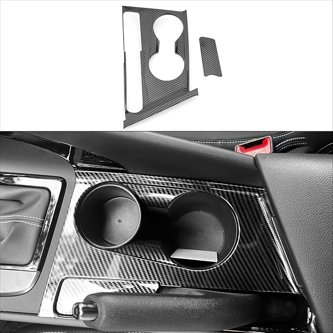 YOUTOOCAR Water Cup Holder Trim Cover Compatible with Hyundai Elantra N/N Line (CN7) 2021–2025 Interior Accessories (Carbon Fiber Pattern)