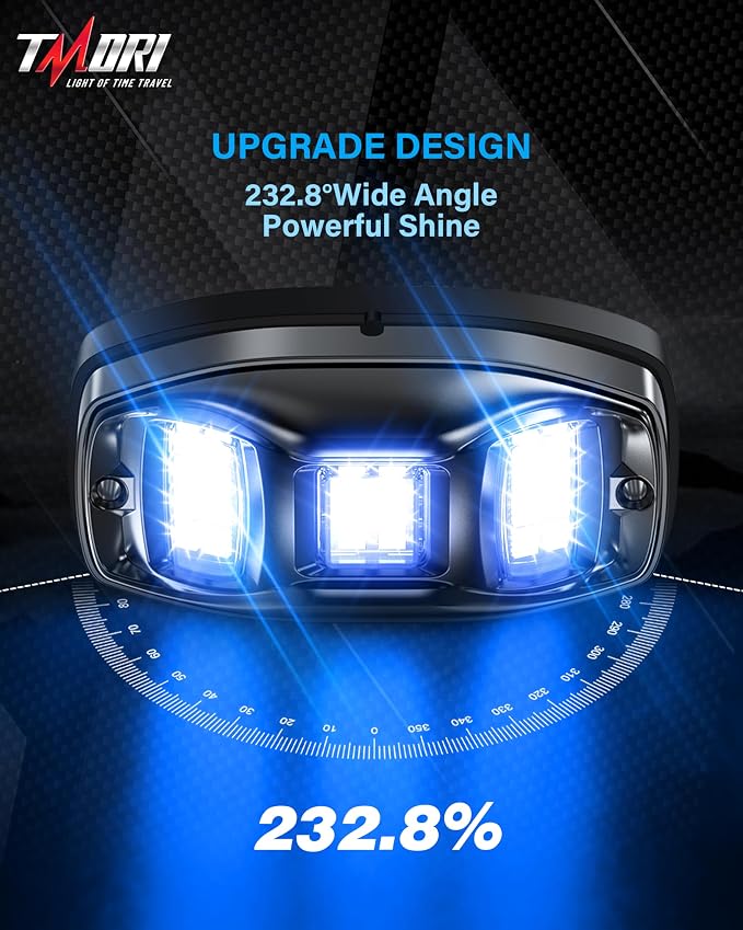 Rock Lights for Trucks: 8 Pod RGBW Underglow Light for Trucks with App Control Featuring Flashing Music Sync Mode All Aluminum Housing IP68 Waterproof Rock Lights for ATV UTV SUV RZR Truck Accessories