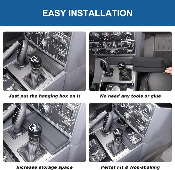 Gear Shift Center Console Front Tray Organizer Compatible with INEOS Grenadier 2020-2024, Center Console Organizer Insert Tray Accessories (Black)