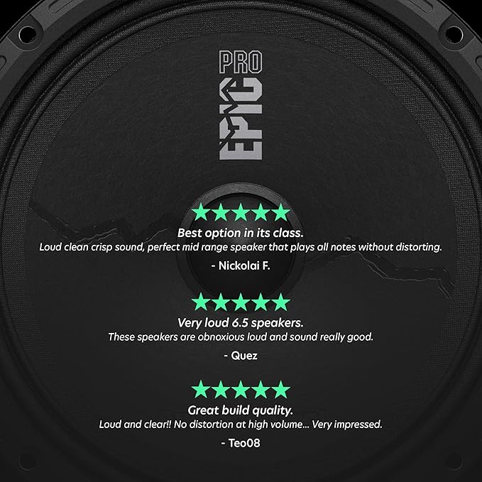 AudioControl EPICPRO4T Epic PRO 4” Compression Bullet Tweeter Car Speakers Set (Pair), 120W Max, 4 Ohms, Tweeter Crossover Included, Pro Audio High SPL Tweeters for Car Audio System