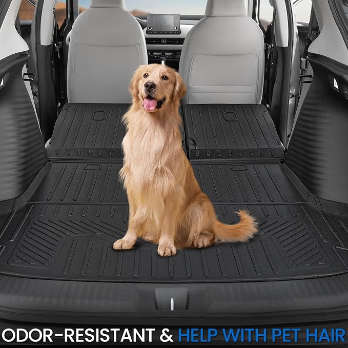 Cargo Mat Backrest Mats for 2023-2025 2026 2027 Honda HR-V, All Weather TPE Backrest Mat Trunk Mat Cargo Liner Storage Mats Accessories for HRV