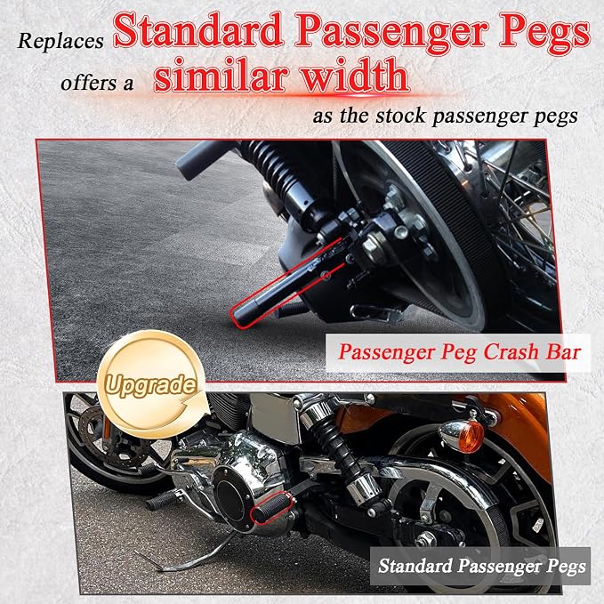 Rear Passenger Peg Highway Crash Bar fits for Harley Dyna 2006-2017,for Dyna Street Bob/Super Glide/Low Rider S/Street Bob/Switchback FLD