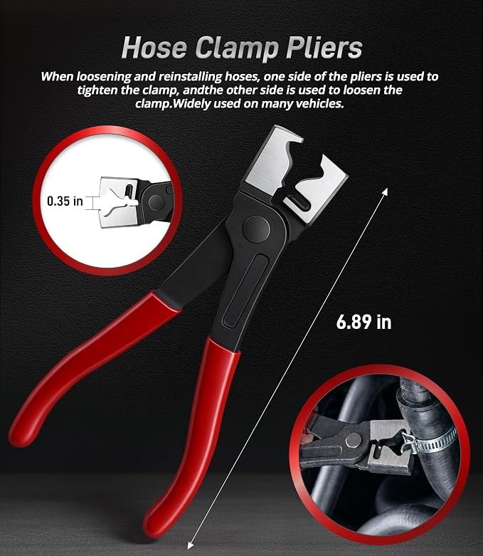 7PCS Electrical Disconnect Pliers & Fuel Line Disconnect Tool Set, Automotive Electrical Terminal Connector Separator Removal Tool Kit for Car Wiring & Fuel Line Connector Pliers