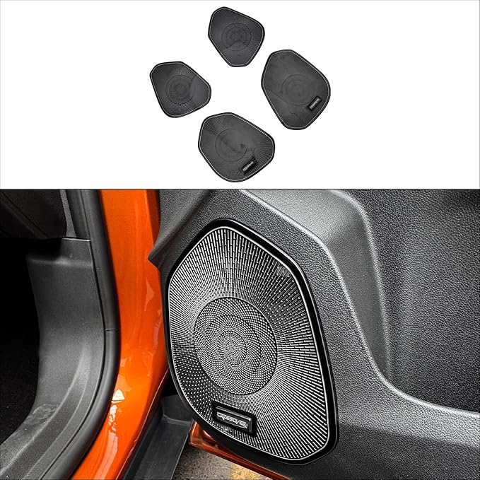 YOUTOOCAR Stainless Steel Speaker Covers Trim Compatible with Chevrolet Trax 2024-2025 Accessories (Black)