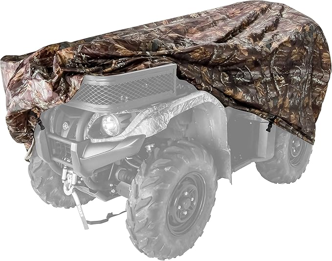 Black Boar ATV Cover - Features Waterproof Polyurethane Coating for Protection Against The Weather - Sewn-in Straps & Buckles - Jungle Camo, Large Up to 450cc (66019)
