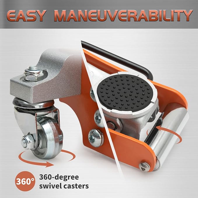 TONDA Low Profile Floor Jack, 2 Ton Aluminum and Steel Hydraulic Car Jack with Dual Pump System, Rapid Lift, Orange