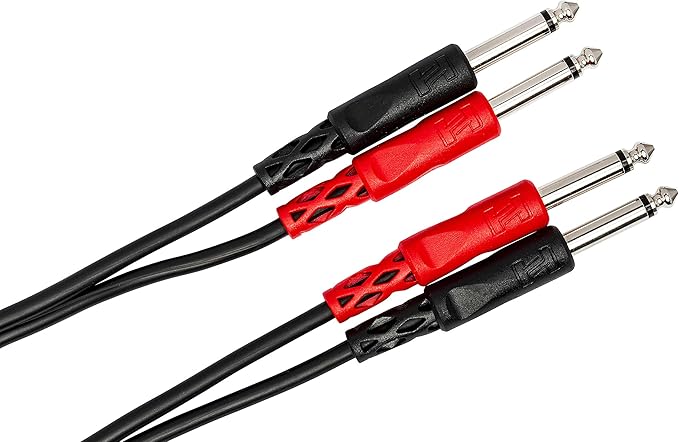 Pyle Compact Mini Hum Eliminator Box - 2 Channel Passive Ground Loop Isolator, Hum Killer PHE300 & Hosa CPP-204 Dual 1/4" TS to Dual 1/4" TS Stereo Interconnect Cable, 4 Meters