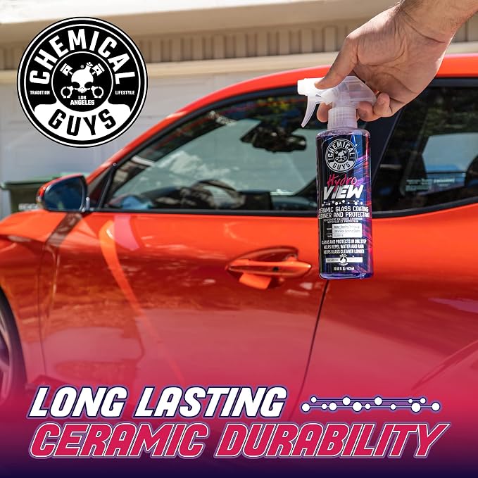 Chemical Guys HydroSuds Ceramic Car Wash Soap and HydroView Ceramic Glass Cleaner & Coating Bundle (2-16 oz Bottles)