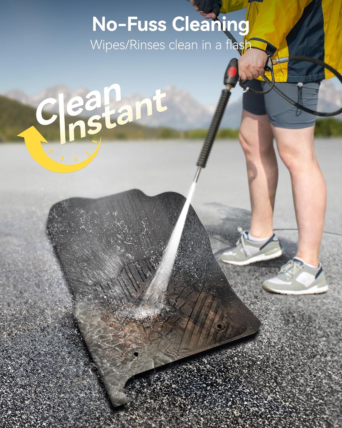 3W Floor Mats Compatible for Jeep Grand Cherokee 2013-2015 (Non L) TPE All Weather Custom Fit Floor Liner 1st and 2nd Row Full Set Car Mats, Black