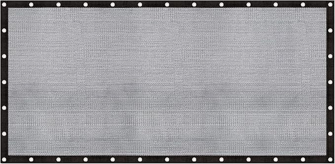 Cool Area 60-70% Sun Shade Cloth 10x12FT Mesh Tarp with Grommets Patio Screen Mesh for Canopy Garden Porch Greenhouse Pools Dump Truck Dog Kennel Black
