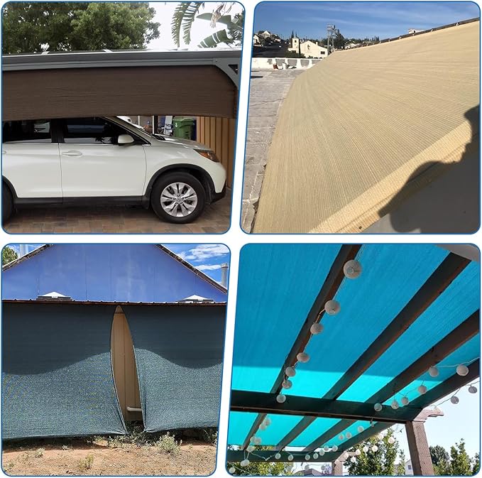 TANG Sun Shade Fabric Roll 8'x70' Shade Cloth for Garden Dark Green HDPE Mesh Shading Pergola Cover Replacement Canopy, 95% Blockage Sunshades for Outdoor Patio Backyard Plant