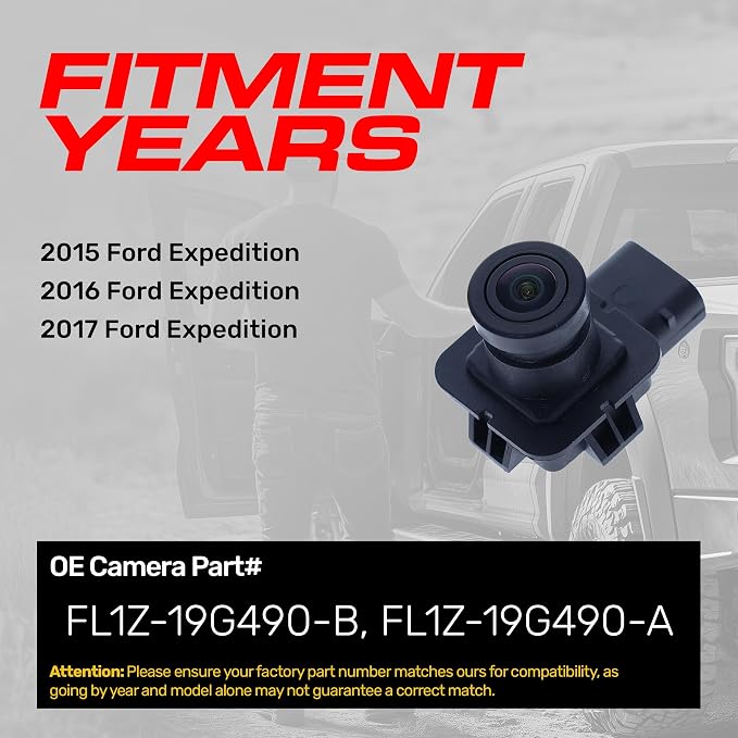 Master Tailgaters Replacement for Ford Expedition (2015-2017) Backup Camera OE Part # FL1Z-19G490-A, FL1Z-19G490-B