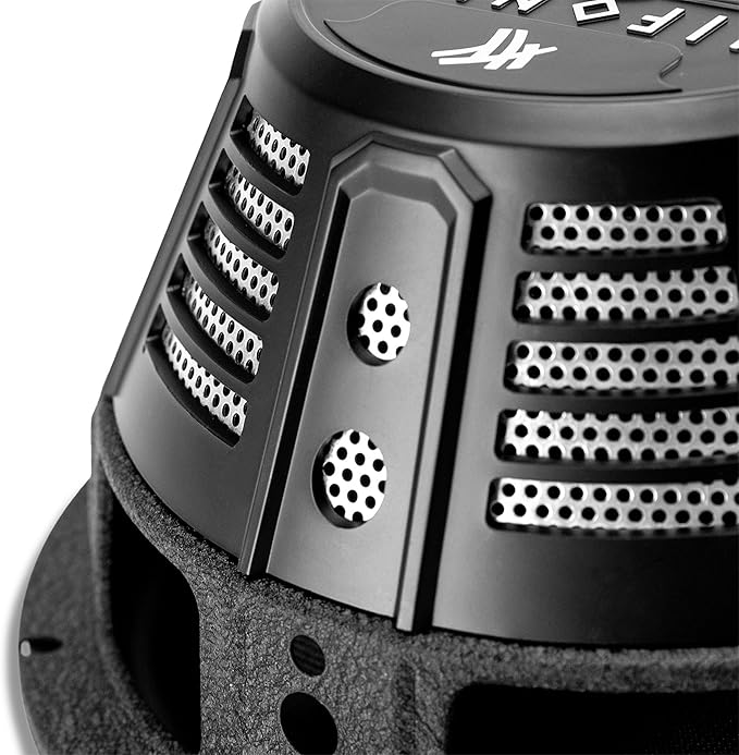 Hifonics HFX8D4 8 Inch Round Subwoofer, 250 Watt Max 125 Watt RMS Single Speaker for Cars and Vehicles, 4 Ohm, Heavy Gauge and Powder Coated, Black