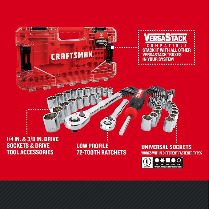 CRAFTSMAN 68pc VERSASTACK Universal Mechanics Tool Set (CMMT45325)