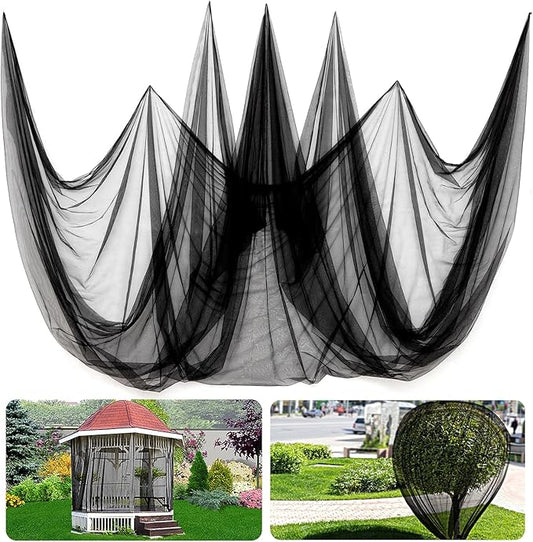 2 Pcs 13x10ft Mosquito Net - Mesh Netting for Patio Skin and Plants Protection, Garden Bird Bug Screen, Black