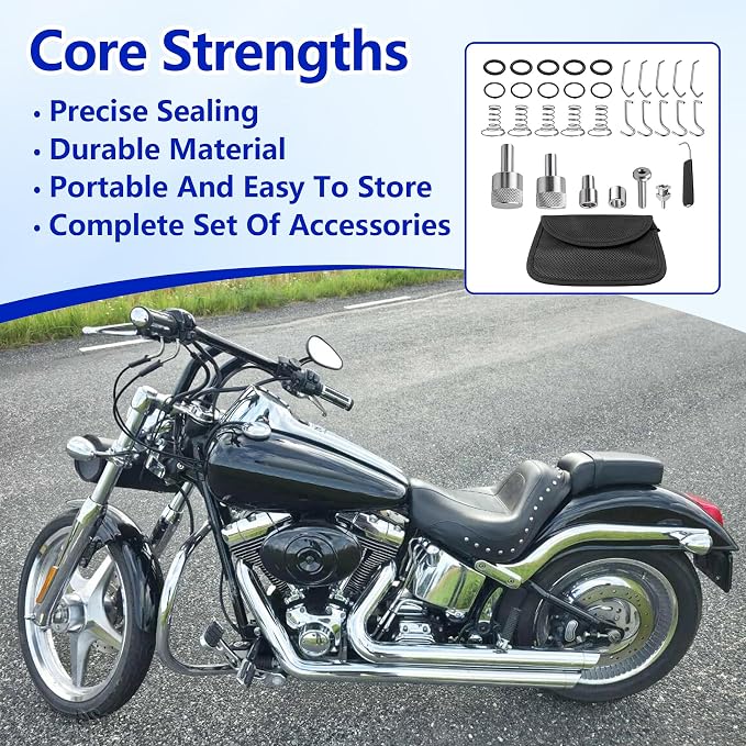 MC400 & MC300 Fuel Check Valve Repair Tool Kit, Fit for Harley Davidson 2001-2026 Models, EFI System Rebuild Maintenance Set Replace MC-400 MC-300