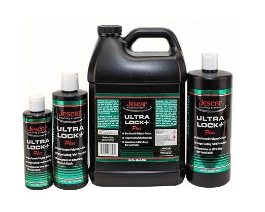 Jescar Ultra Lock + - 16oz | SiO2-Infused Advanced Polymer Sealant for Long-Lasting Paint Protection and High Gloss Finish – UV Protection, Easy Application, Safe for Cars, Boats, RVs, and Motorcycles