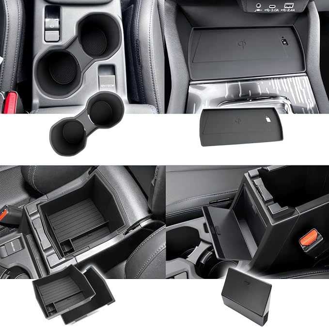 5PCS for Forester Center Console Organizer for 2025 Forester (Base/Sport/Limited/Touring) Middle Armrest Storage Box,Non-Slip Waterproof Interior Accessories - NOT for 2025 Wilderness,NOT FOR 2026