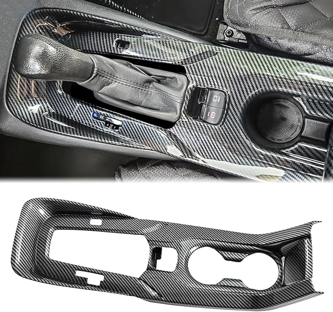Carbon Fiber Center Console Gear Shift Panel Cover Compatible with Toyota Corolla 2020–2022 & Corolla Hatchback 2019–2022
