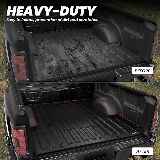LASFIT 6.5ft Bed Mat for Ford F-150 2015-2023 F150 78.9" Truck Box All Weather Protector TPE Durable Bed Liner Easy Clean-Not Fit for Drop in Bedlienr