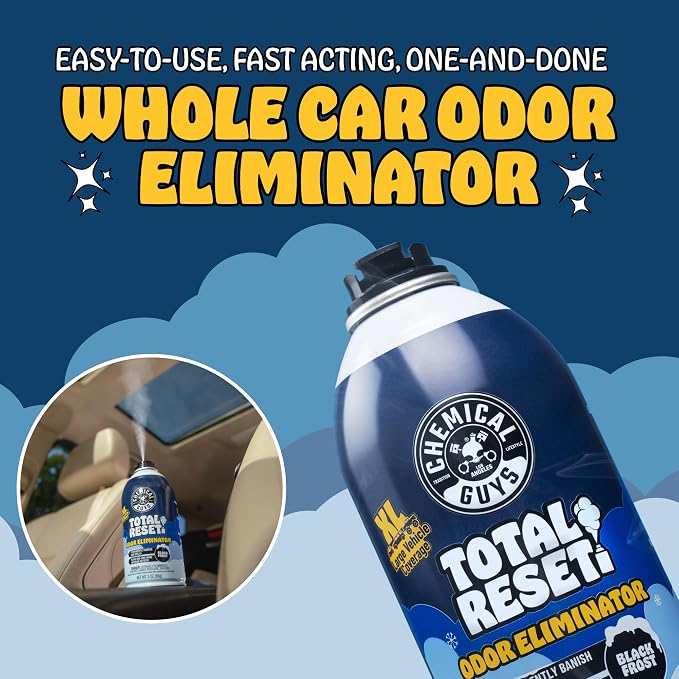 Chemical Guys Odor Eliminating Aerosol Fogger, Black Frost Scent - 3 oz Single Can For Cars, Trucks, And SUVs - Set-And-Forget Interior Deodorizer Neutralizes Smoke, Pet, Gym, And Food Odors & More