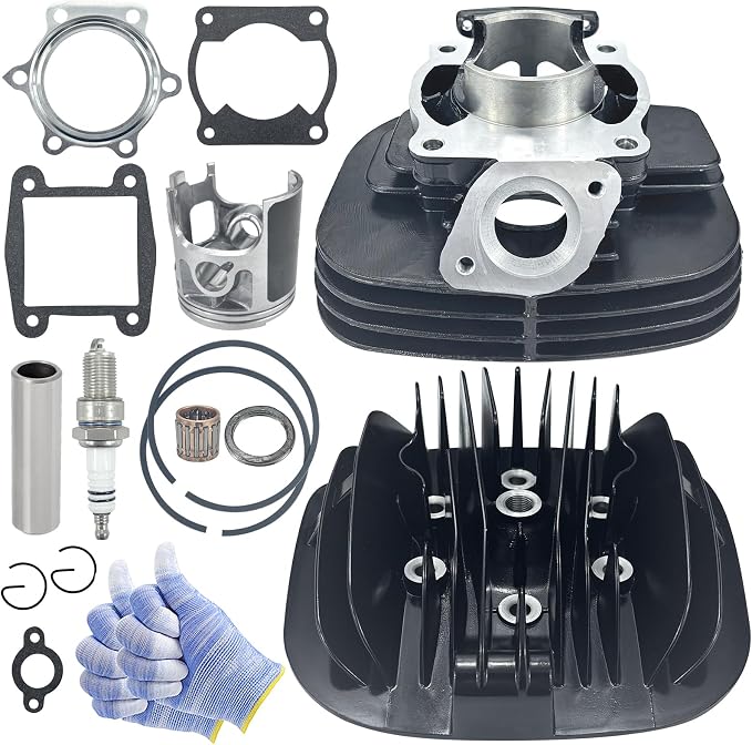 Cylinder Piston Gasket Head Set Rebuild Kit Compatible with Yamaha Blaster 200 YFS200 Replacement for 2XJ-11111-00-00 1988-2006