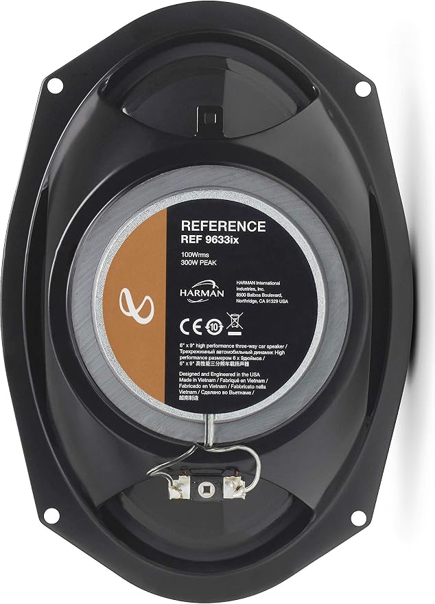 Infinity Reference REF-9633IX 6x9 3-Way Coaxial Speakers (300 WATTS 100 RMS)