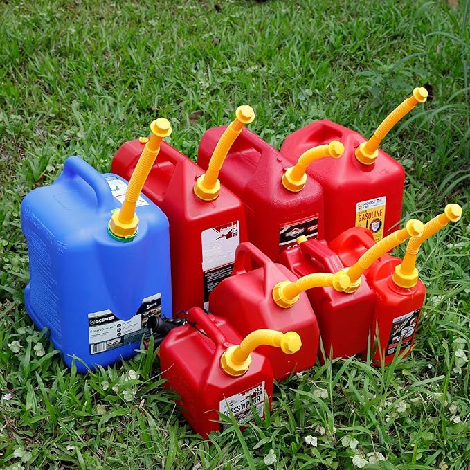 Gas Can Spout Replacement Kit, Gas Can Nozzle Replacement (2 Kit-Yellow) All gaskets are installed and ready to use upon receipt. For 1/2/5/10 gallon gas can. Easy and convenient to use