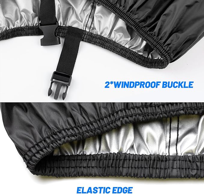Favoto Bike Cover Outdoor Storage - Waterproof Bicycle Cover for 3 Bikes Sun Rain Dust Wind Proof Heavy Duty with Storage Bag Bike Tarp for Mountain, Road & Electric Bikes