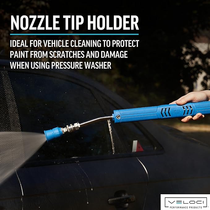 MTM Hydro Acqualine Pressure Washer Nozzle Guard Holder Tips Protector with 1/4” Quick Coupler Plug, 25 Degrees 4.0