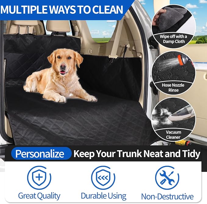 Cargo Liner for Dogs Compatible with Toyota Land Cruiser Prado 150 2010-2023, Pet Dog Trunk Cargo Liner, Waterproof Anti-Dirty Pet Cargo Cover Dog Seat Mat, with Bumper Flap Protector