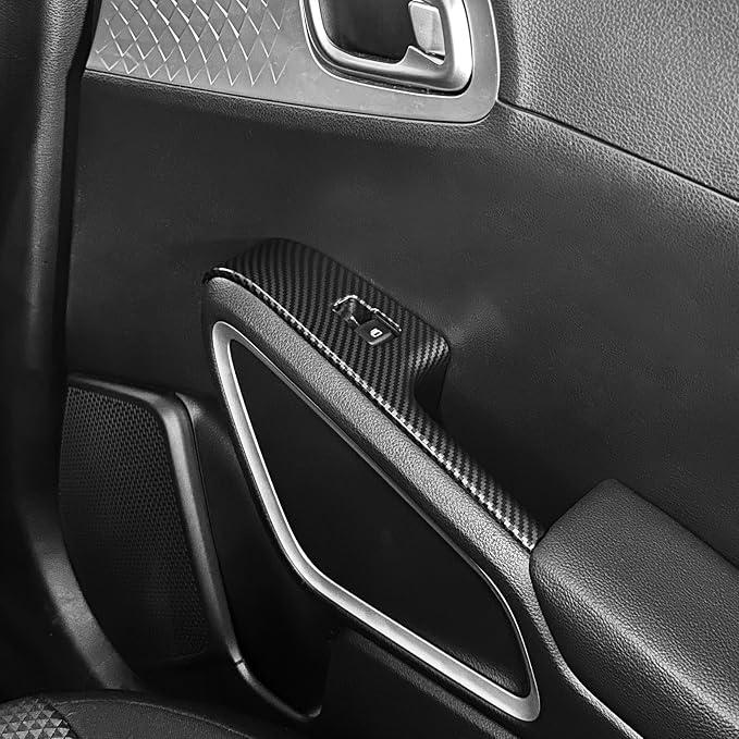 YOUTOOCAR 4PCS Window Switch Panel Trim Covers Compatible with Kia Soul 2022-2026 Accessories (Carbon Fiber Pattern)