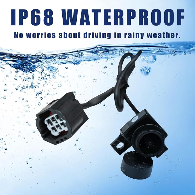 No.56054041AD Rear View Backup Reverse Parking Camera [6 Pins] IP68 HD | Compatible with 2009 2010 Dodge RAM 1500 2500 3500 Pickup 2011 2012 Park Assist Camera Replaces OE# 56054041AC 56054041AA