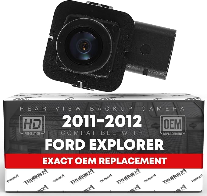 Rear View Backup Camera - Compatible with 2011-2012 Ford Explorer - Reverse Park Assist Camera Replacement - OEM BB5Z19G490A, 590-420