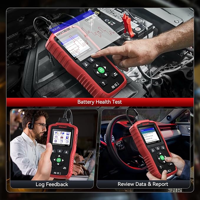 iCarsoft i900 OBD2 Scanner for US Brand Vehicles, All System in-Depth Diagnostic Scan Tool for Ford/Jeep/Chevrolet/Cadillac, Oil Reset/Steering Angle Reset, Live Data OBDII Engine Code Reader