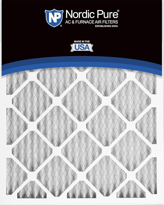 Nordic Pure 14x20x1 (Actual Size: 13 1/2 x 19 1/2 x 3/4) Pleated MERV 12 Air Filters 2 Pack