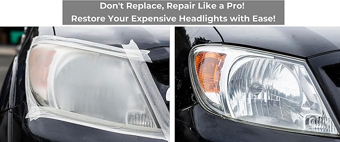 Glass Polish DIY Headlights Restoration and Polishing Kit – Permanent Headlight & Tail-Light Restoration, Restores As-New Condition and Guards Against Future Damage - GP31016
