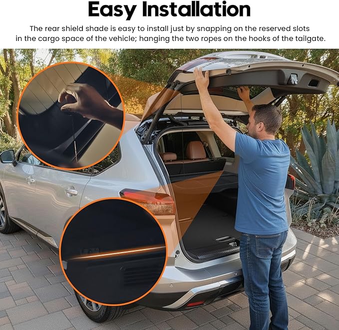 Powerty Cargo Cover for 2017-2023 Nissan Rogue Sport Accessories(Not for Nissan Rogue) Trunk Cover Trunk Shielding Shade Cargo Luggage Cover Black (Can Withstand The Load)