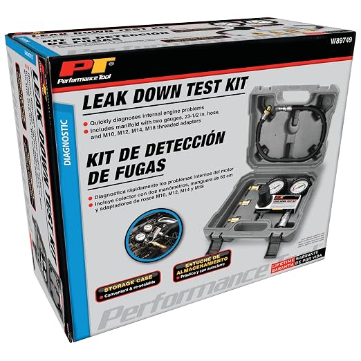 Performance Tool W89749 Cylinder Leak Down Tester Kit - Accurate Diagnosis for Engine Health, Includes Dual Gauges and Quick-Connect Fittings