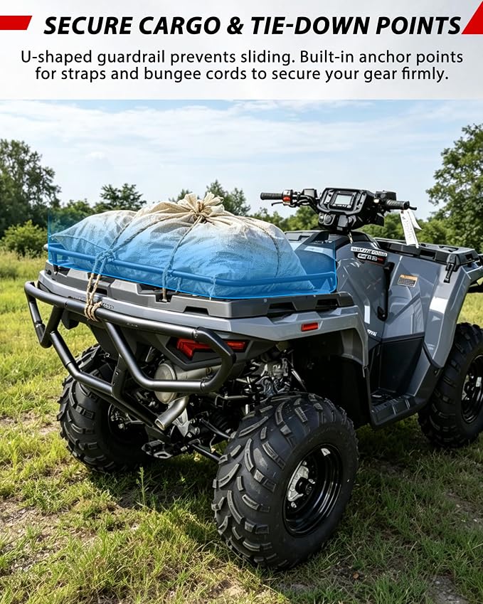Rear Rack Extender for Polaris Sportsman 570 450 H.O. 2021-2026, Heavy Duty Steel Rear Cargo Rack Extender for Polaris Sportsman 450 570 H.O. 2021+ Accessories, Replace #2884841