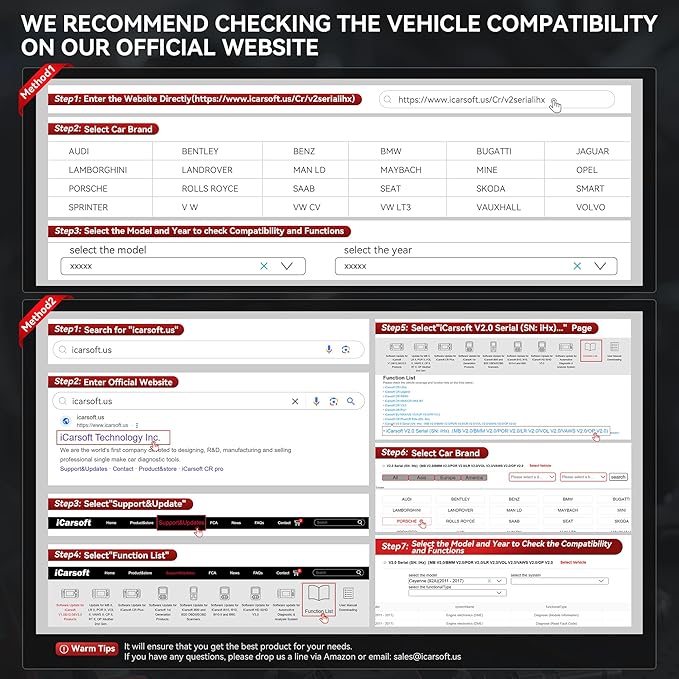 OBD2 Scanner Diagnostic Tool for Porsche/Cayenne, iCarsoft POR V2.0 Code Reader Battery Registration for Porsche, All System in-Depth Scan, with Oil Reset/SAS/EPB/BMS/ETC/DP/BLD/INJ, Battery Test