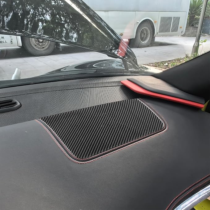 Real Carbon Fiber Center Console Panel Trim Compatible with Corvette C8 2020-2026, Interior Decor Sticker Accessories