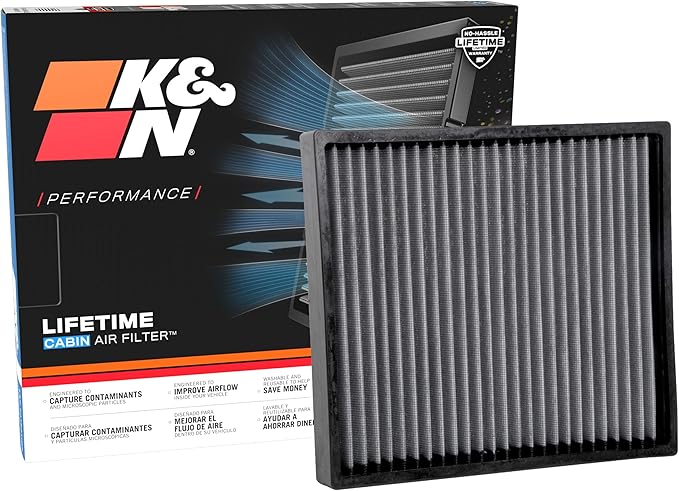 K&N LIFETIME Cabin Air Filter: Premium, Washable, Clean Air for your Cabin: Compatible with Select 2009-2026 Genesis/Hyundai/KIA: G80, G70, Nexo, Santa Fe, Sedona, Stinger, Telluride, VF2061