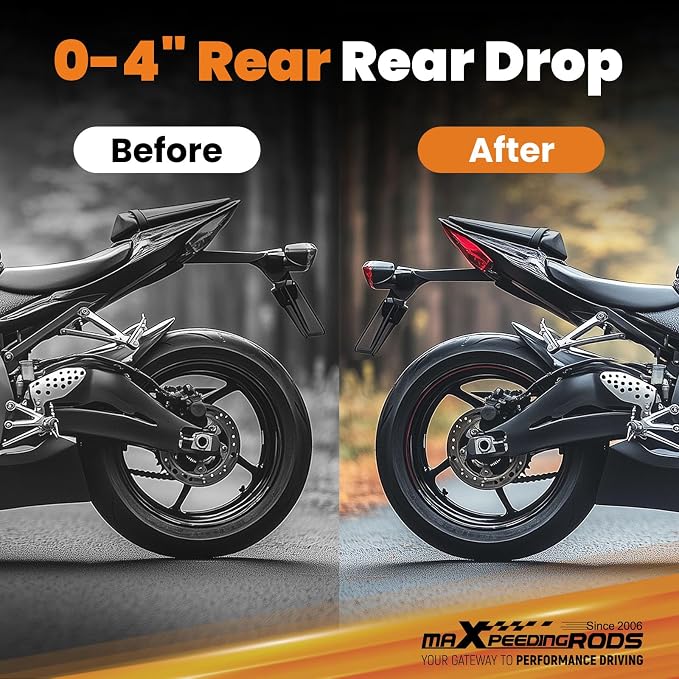 maXpeedingrods 0-4” Adjustable Lowering Links for Suzuki GSXR 600/750 2006-2010, for Suzuki GSXR 1000 2007-2008