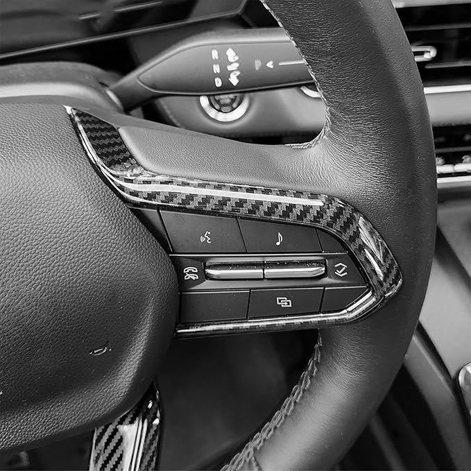 Premium Car Steering Wheel Handle Frame Cover, Compatible with Chevy Equinox 2025-2026 Accessories– Anti-Slip, Universal Fit, Easy Install & Luxury Upgrade Accessories (Carbon Fiber Pattern)