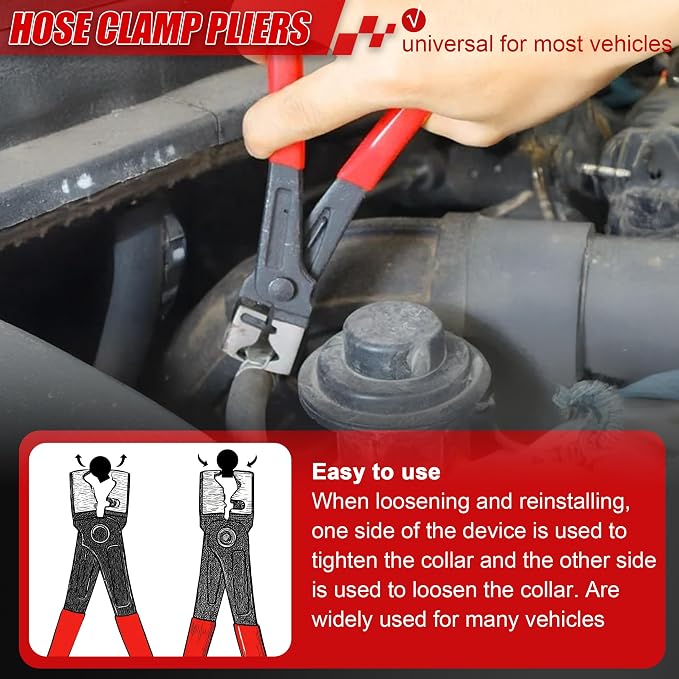 4 Pieces Electrical Disconnect Pliers,Automotive Electrical Plug Tool & 60 Degree Connector Pliers & Connector Separator & Hose Clamp Tools