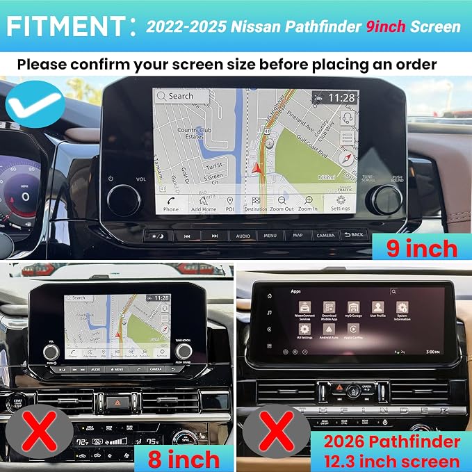 Center Console Organizer Compatible with 2022-2025 Nissan Pathfinder Accessories, 3PCS Middle Armrest Insert Tray＆Console Bottom Storage Box＆Dashboard Organizer Box, Fits 9-inch Screen