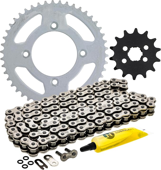 NICHE Drive Sprocket Chain Combo for Honda XR80R CRF80F Front 14 Rear 46 Tooth 420V O-Ring 110 Links