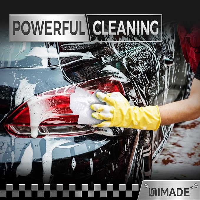UNIMADE Shop Towels, 100 Pack Commercial Grade Work Rags Microfiber Towels for Cars Cleaning Rags Bulk Detailing Cloth for Automotive Bar Mechanic Restaurant Garage Housekeeping, 11.5"x 11.5", White